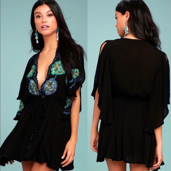 Free People Cora Boho Embroidered Mini Dress - Picture 2 of 13